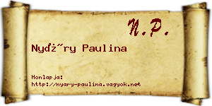Nyáry Paulina névjegykártya