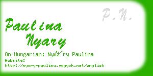 paulina nyary business card